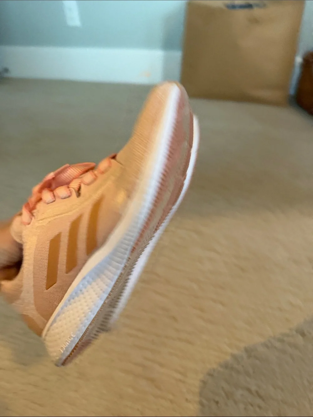 adidas Pink Peach Lace-Up Sneakers